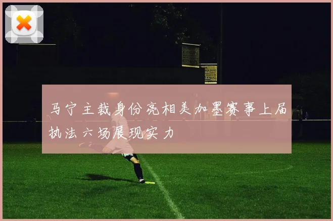 马宁主裁身份亮相美加墨赛事上届执法六场展现实力